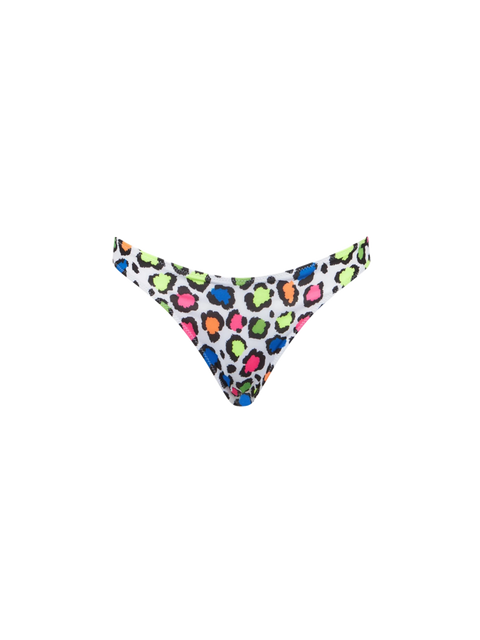 Woman cheeky swim briefs with multicolor animalier print - MC2 Saint Barth