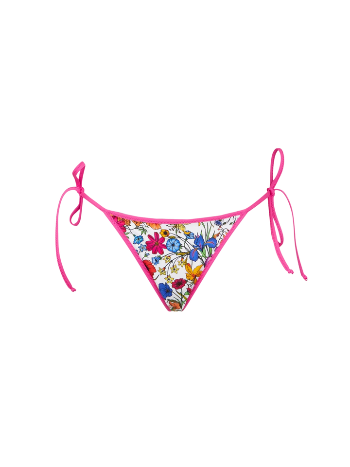 Woman swim briefs with flower print