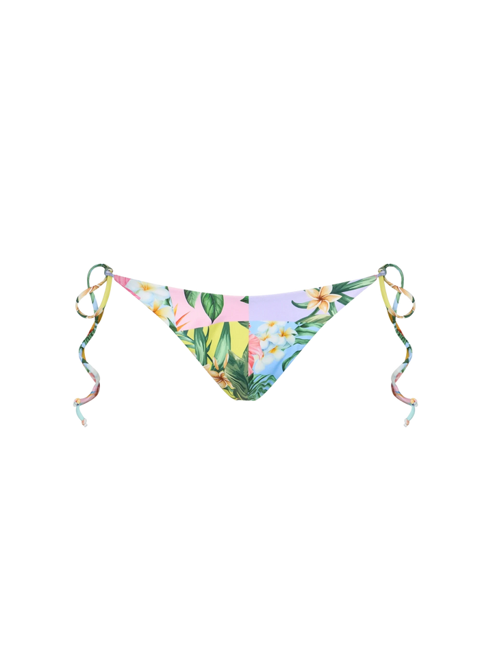 Patch flower color triangle bikini