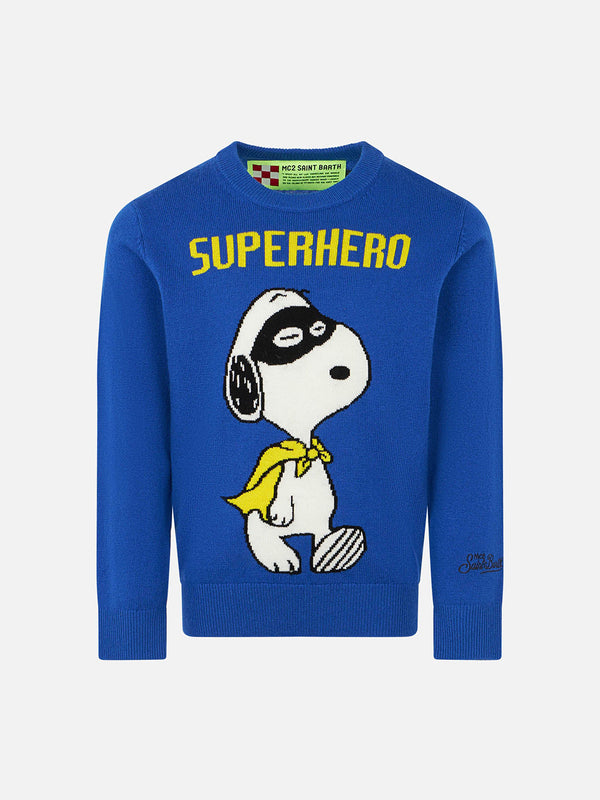 Boy blue sweater Snoopy Superhero print | SNOOPY - PEANUTS™ SPECIAL EDITION