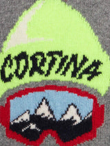 Boy crewneck sweater with Cortina hat print