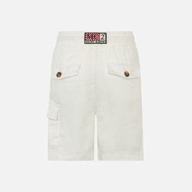 Bermuda in lino colore bianco