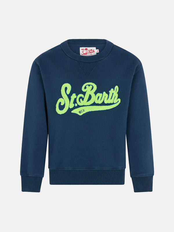 Jungen-Sweatshirt aus Baumwolle mit Frottee-Patch von St. Barth