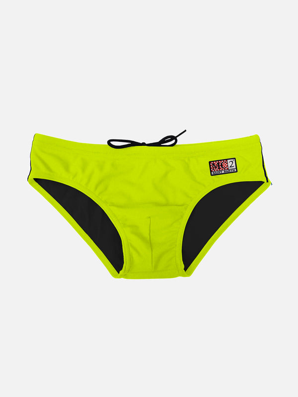 Fluo-gelbe Fluo-Badehose für Jungen