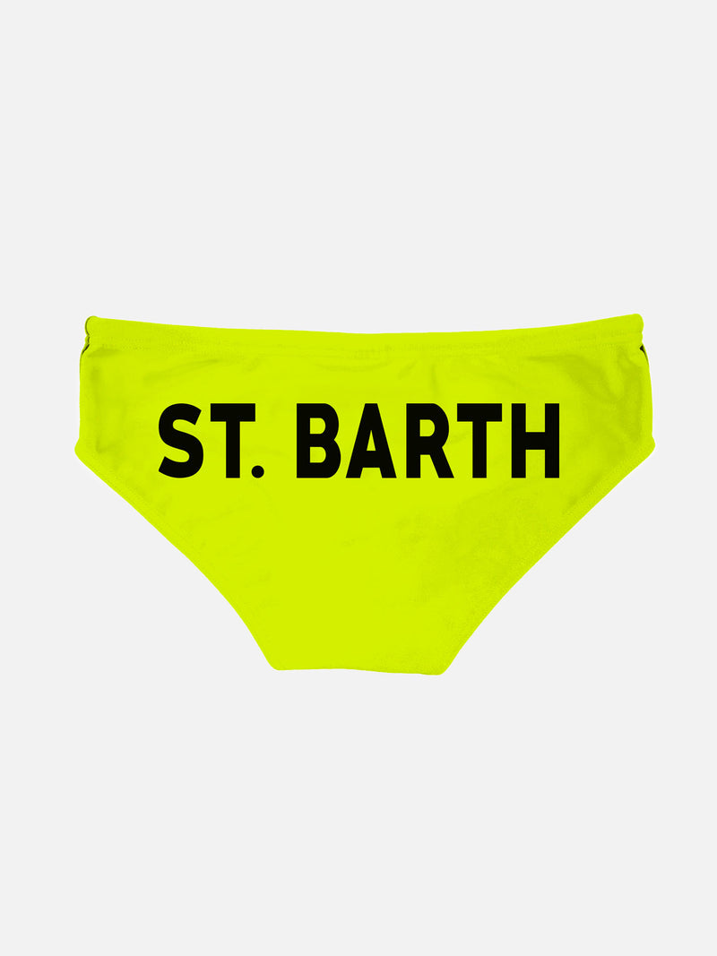 Boy fluo yellow fluo swim briefs