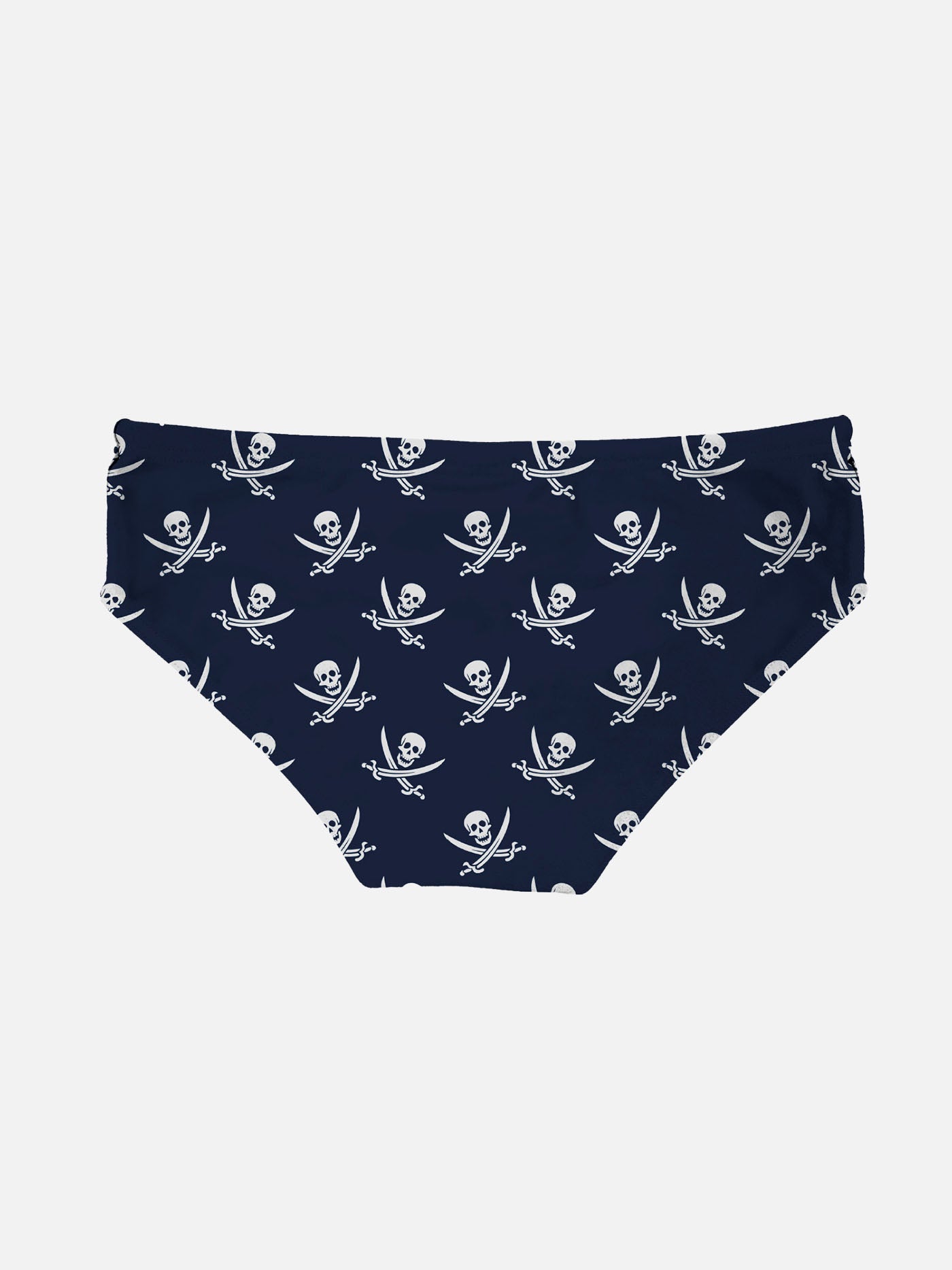 Slip da bagno da bambino blu navy micro stampa pirati