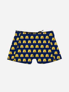 Boys lycra swim shorts with car print - MC2 Saint Barth