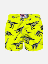 Boy swim shorts with dinosaur print