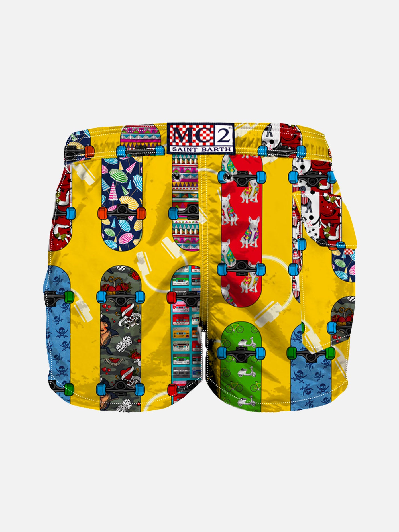 Boy swim shorts with Skateboard print