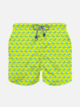 Jungen-Badeshorts aus leichtem Stoff mit Qualle-Print