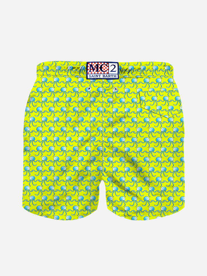 Jelly fish print boy light fabric swim shorts - MC2 Saint Barth