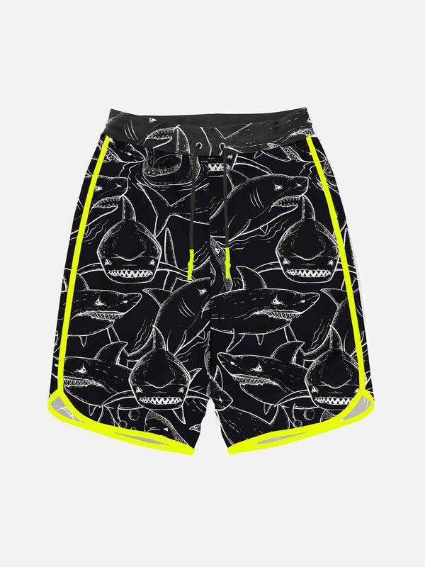 Boy swim shorts with shark print