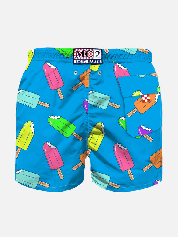 Klassische Badeshorts für Jungen mit Eiscreme-Aufdruck