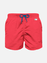 Boy fluo red lightweight swim shorts Lighting Pantone | PANTONE® SPECIAL EDITION