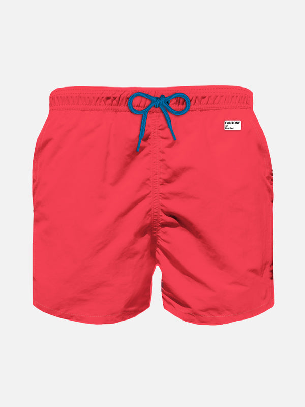 Badeshorts für Jungen in Neonrot | PANTONE™ SONDERAUSGABE