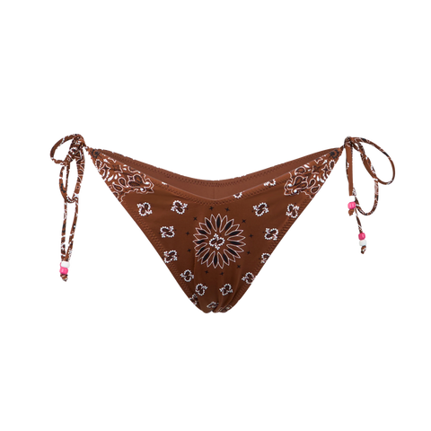 Woman cheeky swim briefs with bandanna print - MC2 Saint Barth