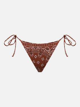 Damen-Bandana-Badehose mit seitlichen Schnürsenkeln