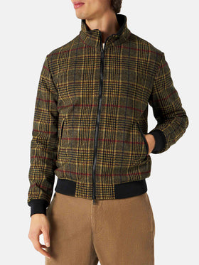 Man mid-weight Prince of Wales bomber jacket Traveler - MC2 Saint Barth