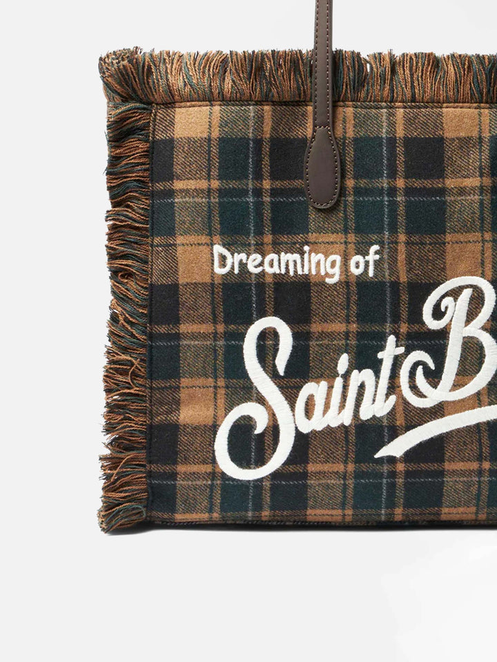 Vanity wooly tartan shoulder bag
