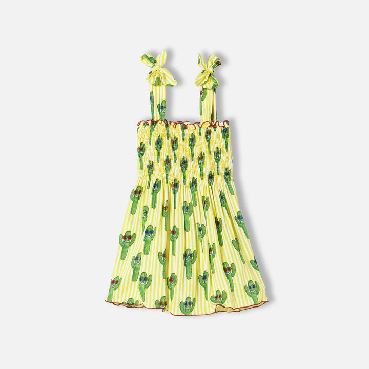 Cotton dress Lola with happy cactus print - MC2 Saint Barth