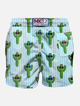 Costume da bagno di media lunghezza con stampa cactus