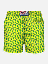 Light fabric man swim shorts cactus print