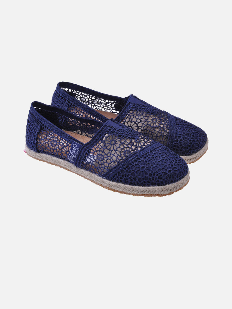 Espadrillas macramè blu