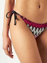 Damen-Triangel-Bikini mit Chevron-Strickmuster