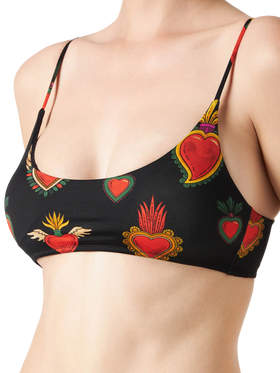 Woman sacred hearts bralette bikini