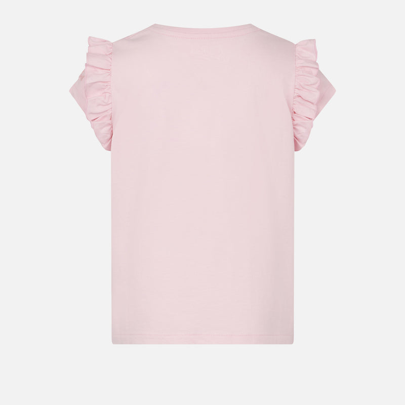 Mädchen-T-Shirt mit Cocca di Mamma-Stickerei