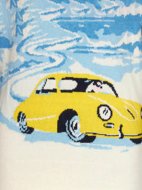 Marineblauer Pullover für Jungen mit Cortina-Jacquard