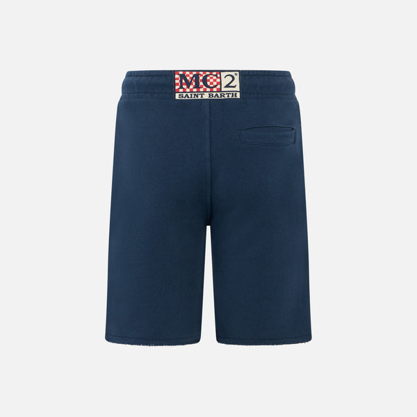 Boy cotton navy blue bermuda