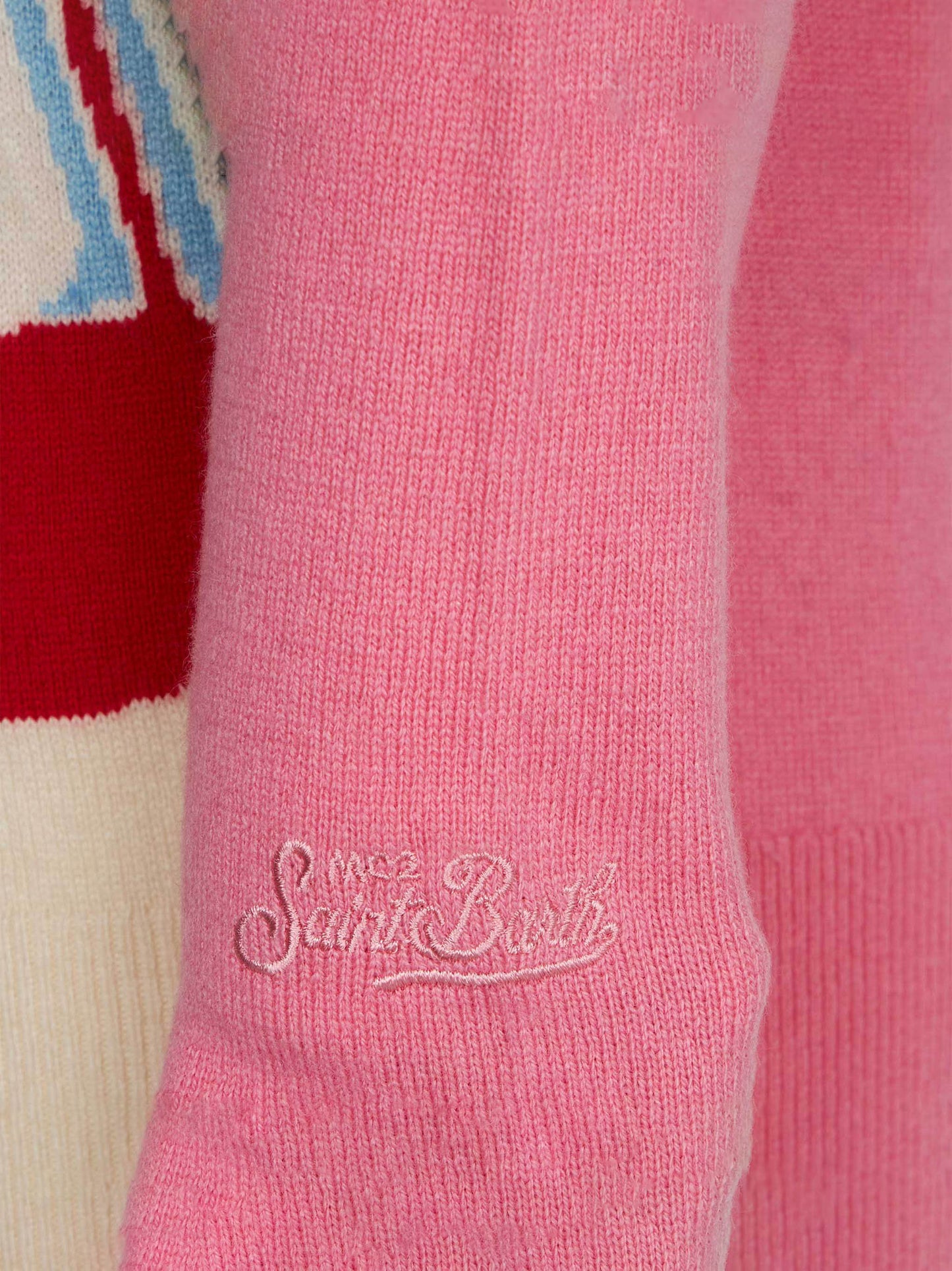 Girl crewneck sweater with Courmayeur postcard