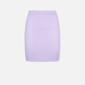 Lilafarbener Crinkle-Minirock für Damen