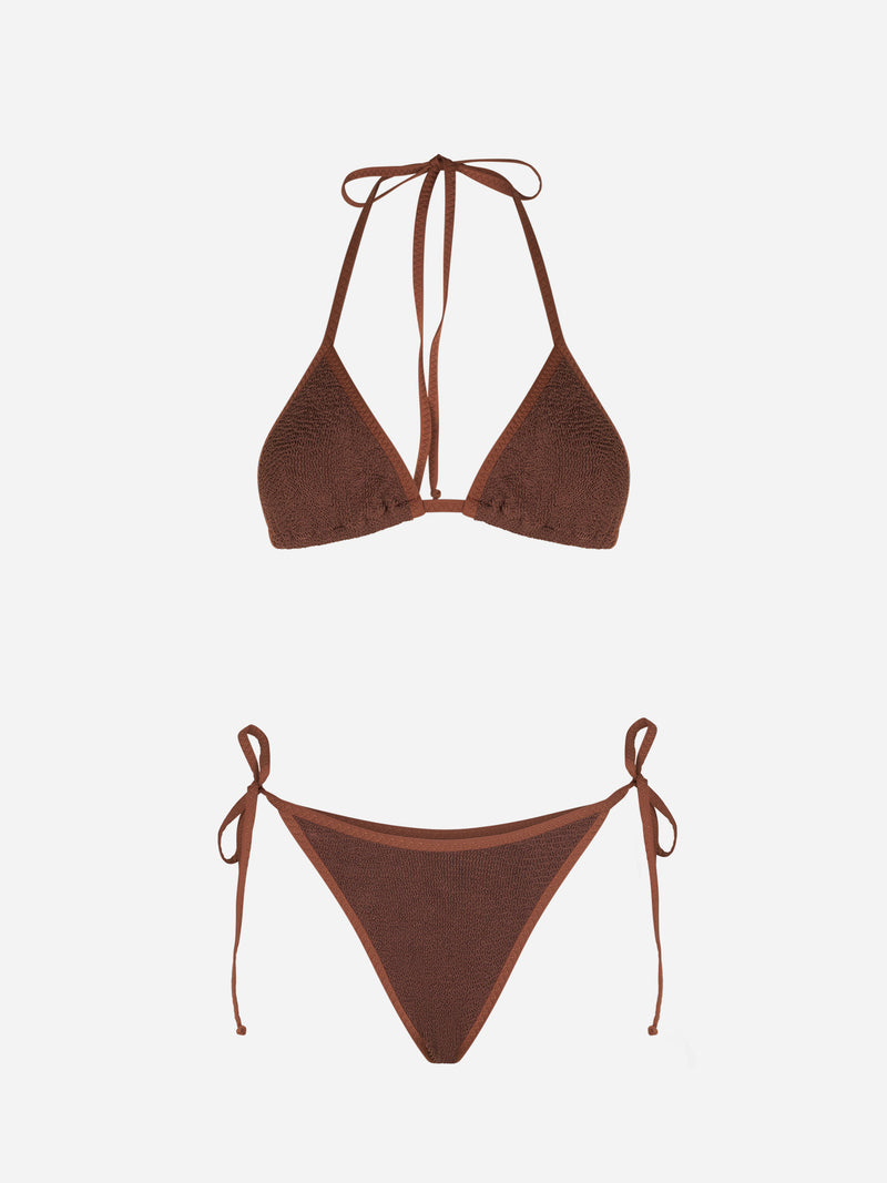 Crinkle-Triangel-Bikini für Damen