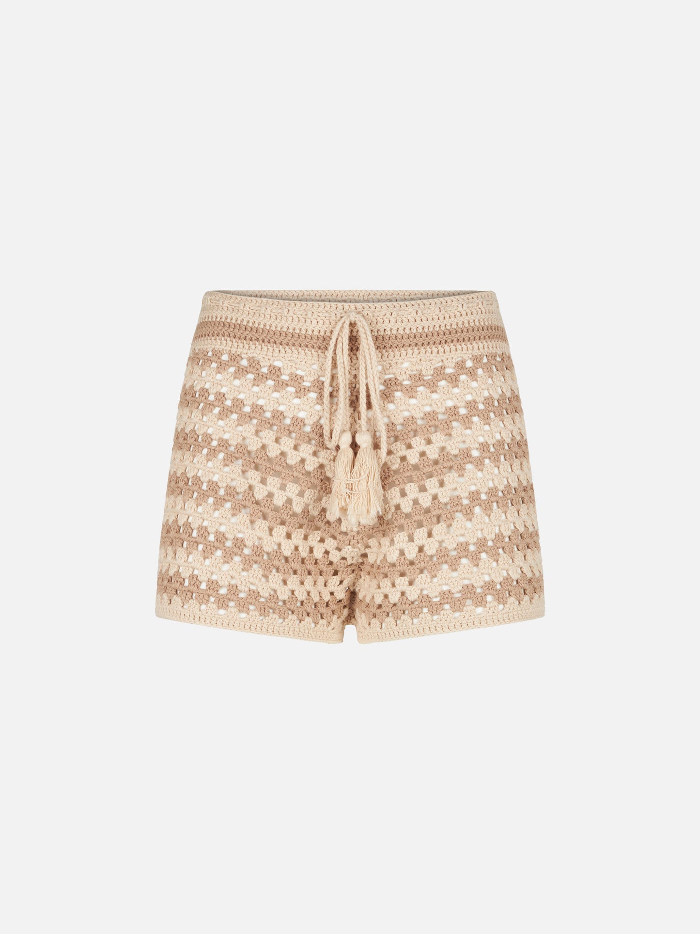 Mehrfarbige Häkelshorts