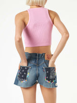 Cotton crop tank top with Fiorucci print | FIORUCCI SPECIAL EDITION