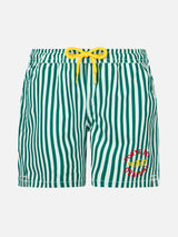 Boy Comfort swim shorts with Forte dei Drammi embroidery | INSULTI LUMINOSI SPECIAL EDITION