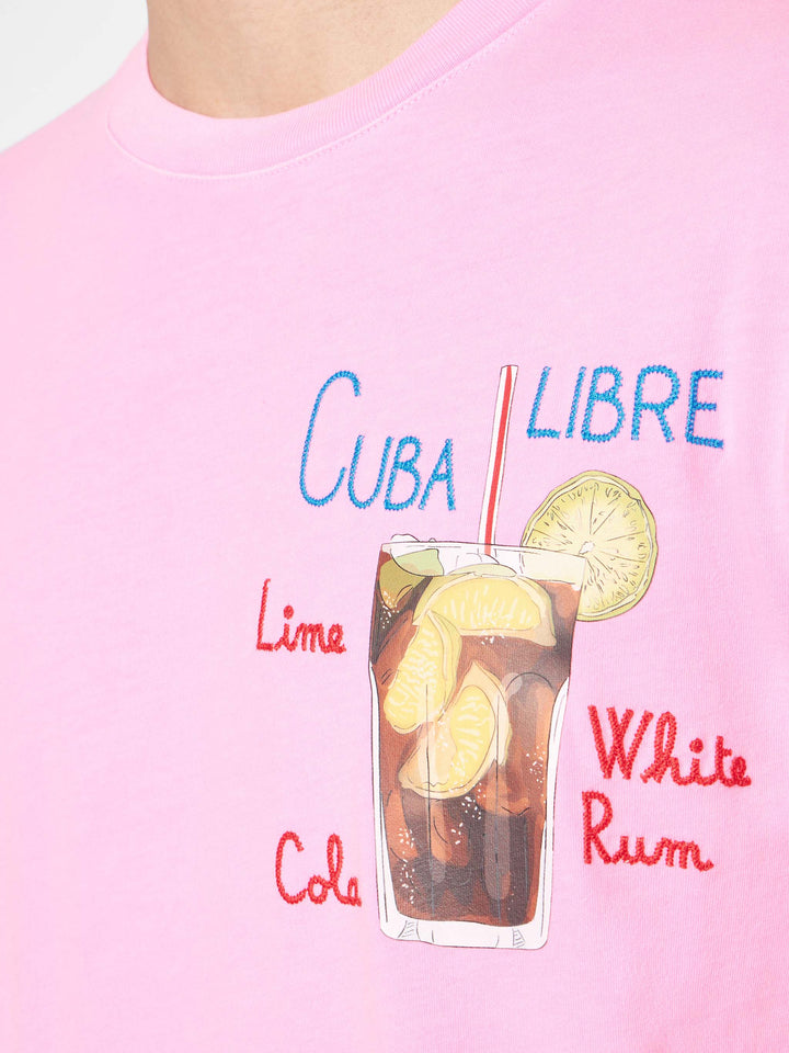T-shirt da uomo in cotone con ricamo Cuba Libre