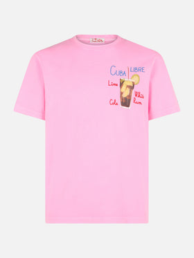 T-shirt da uomo in cotone con ricamo Cuba Libre