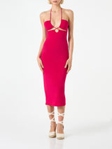 Longuette cutout fuchsia dress Farah