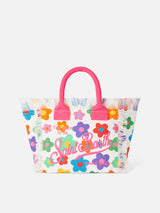 Colette multicolor cotton canvas handbag with flowers print