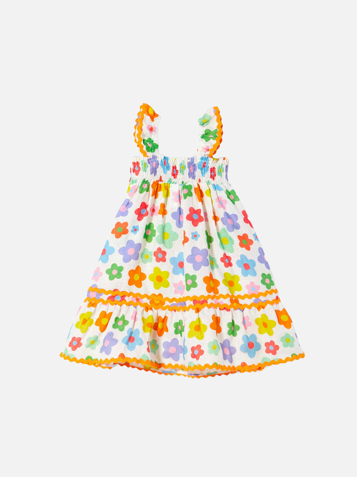 Girl dress with multicolor flowers - MC2 Saint Barth