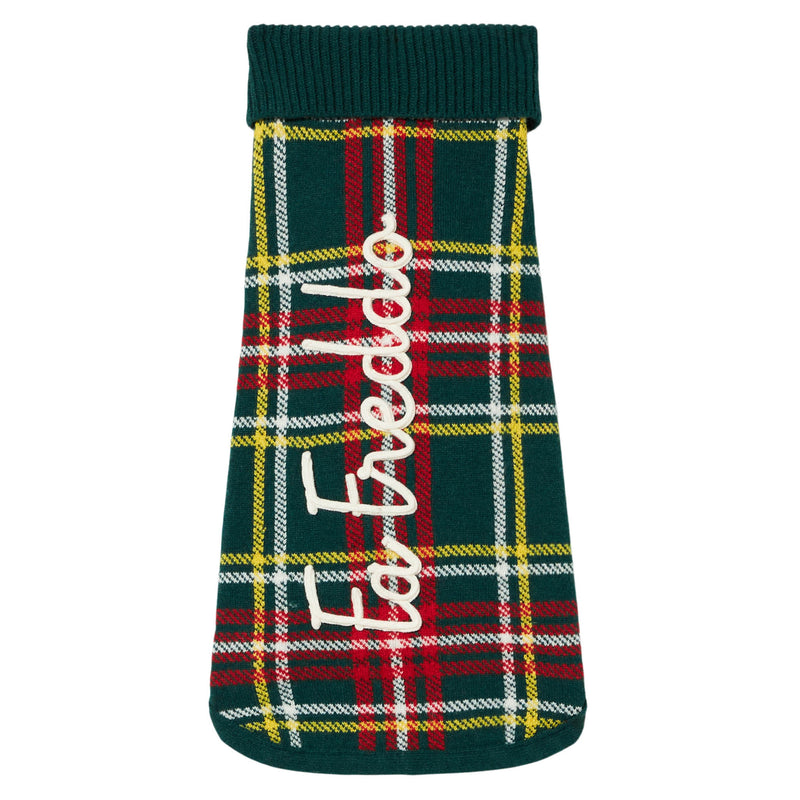 Hundepullover mit Tartan-Print