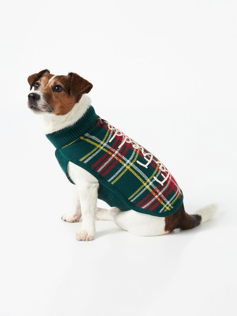 Hundepullover mit Tartan-Print