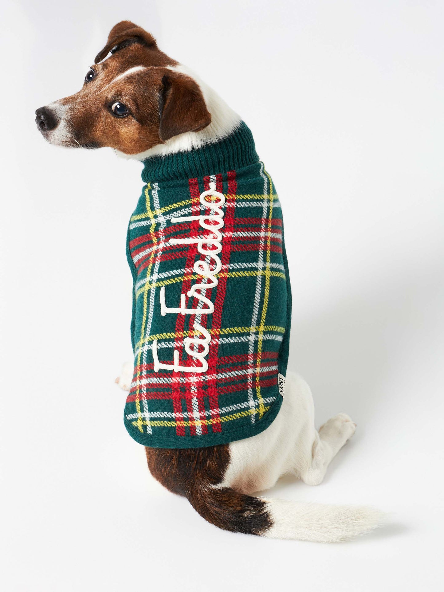 Hundepullover mit Schottenkaro-Jacquard