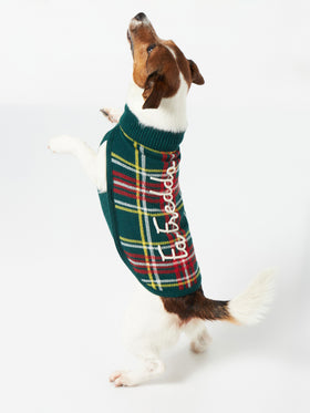 Hundepullover mit Schottenkaro-Jacquard