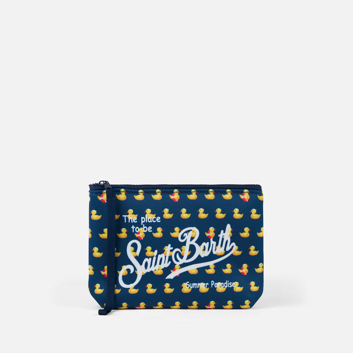 Aline Scuba-Pochette mit Enten-Print