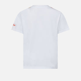 Girl t-shirt with daisy embroidery and patch - MC2 Saint Barth