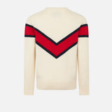 Boy crewneck sweater with Saint Barth ski embroidery